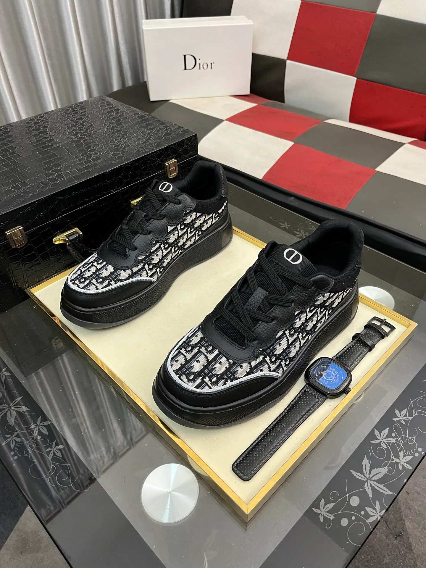 Men's Men's Shoes 💰440⌚️⌚️《DIOR*》The latest and most popular casual shoes, top brand [seduce] luxury~purchasing agent, top~quality. [Strong] The upper is made of imported breathable cowhide with material ➕ breathable sheepskin feet (•) and fine workmanship. Original stylish and stylish soft rubber wear-resistant outsole, light and comfortable on the foot, size: 38-444️⃣colors available